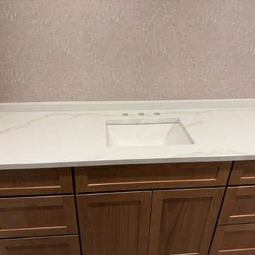 Luxury Double Vanity Quartz Countertops in Alpharetta GA