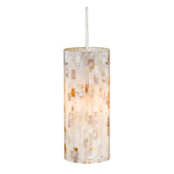 Vascel Milano Mini Pendant Mosaic Shell Glass Satin Nickel PD53204SN - Pendant Lighting