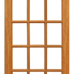 15-lite Patio Brazilian Mahogany Wood IG Glass Single Door - Patio Doors