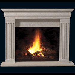 Jefferson Stone Fireplace Mantel - Indoor Fireplaces