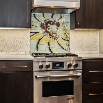 Statement Stove Backsplash - Elsie the Cow