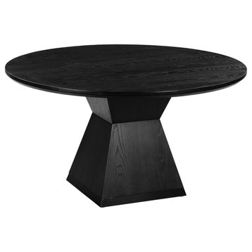 Nolan Black Round Wood Dining Table