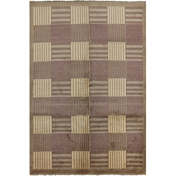 New Checkered Design Multicolor Gabbeh 7x10 Hand Knotted Oriental Wool Rug H8154
