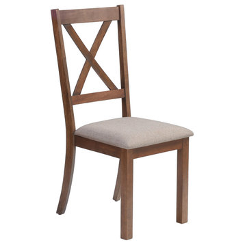 Dining Chair, Set of 2, Side, PU Leather Look