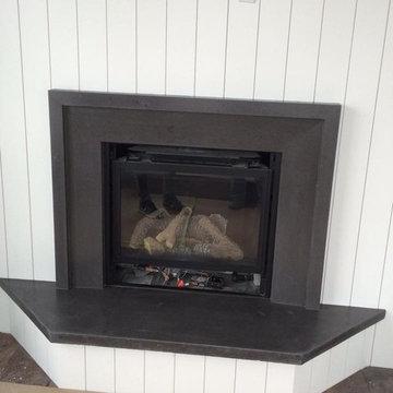 Custom Cast Stone Concrete Fireplace Mantel Surrounds