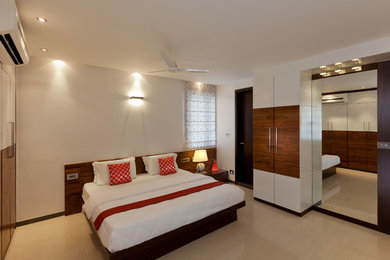 Contemporary bedroom in Bengaluru.