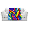Color Dance of the Sea Throw Blanket, 80"x60"