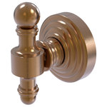 Allied Brass - Retro Wave Robe Hook, Brushed Bronze - The traditional motif from this elegant collection has timeless appeal. Robe Hook is constructed of the finest solid brass materials to provide a sturdy hook for your robes and towels. Hook is finished with our designer lifetime finishes to provide unparalleled performance