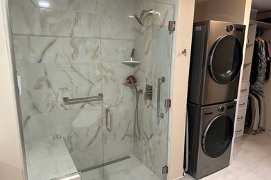Example of a transitional bathroom design