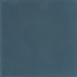 Moroccan Mosaic & Tile House - 8"x8" Solid Color Handmade Cement Tile, Navy Blue, Sample - Wall And Floor Tile