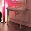 WS Bath Collections Retro Wall Mount Sink with Legs with One Faucet Hole