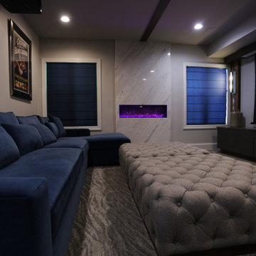 Blue Luxury Media Room