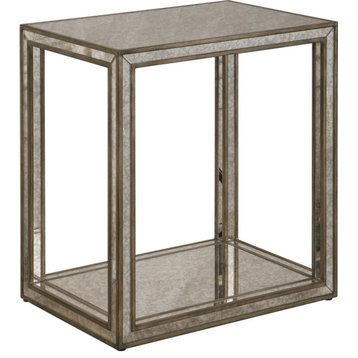 Julie Mirrored End Table, Natural