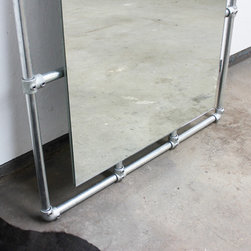 Kucera Full Length Galvanised Steel Pipe Framed Mirror - Makeup Mirrors