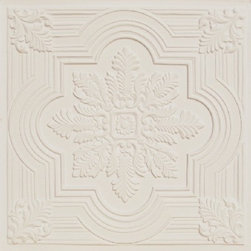 206 White Matte Faux Tin Ceiling Tiles 24x24 - Ceiling Tile