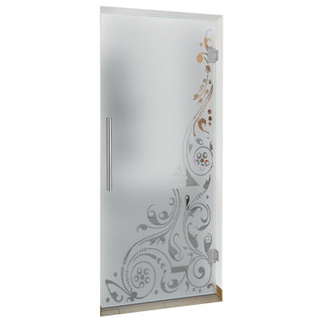 swing glass door, Modern Design, Semi-Private, 26"x84" Inches, 3/8"(10mm)