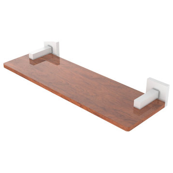 Montero 16" Solid Wood Shelf, Matte White