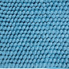 Bath Rug Cotton and Microfiber Hand Loom, 36"x24", Arctic Blue, Pattern Bubbles