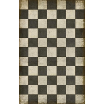 Vintage Vinyl Floorcloths, Checkered Past, 54x76