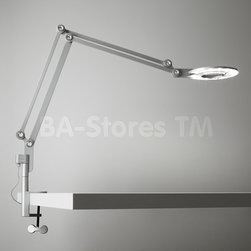Link Contemporary Clamp Mount Lamp in Silver - Table Lamps