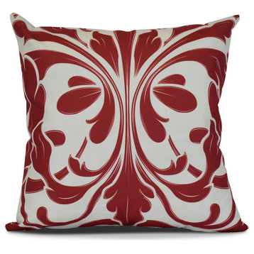 Red British Colonial, Geometric Print Pillow, 18"x18"
