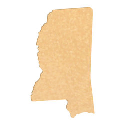 CuttingBoards.net - State Shaped Cutting Boards, Brown Richlite, Mississippi - Cutting Boards
