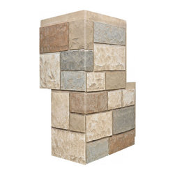 152-CAMBRIDGE COBBLESTONE CORNER 11" W(EACH SIDE) &times; 30 &frac12;"H &times; 1"D - Wall Panels