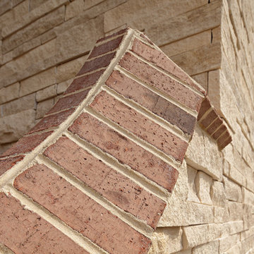 Briarwood Brick & ARRIS-stack Thin Stone Home - South Carolina
