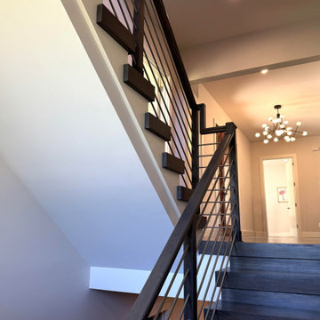 Project #137 | Maple Staircase with Stainless Steel Railing