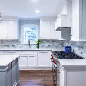 Stainless Steel Stove with Prominent Hood