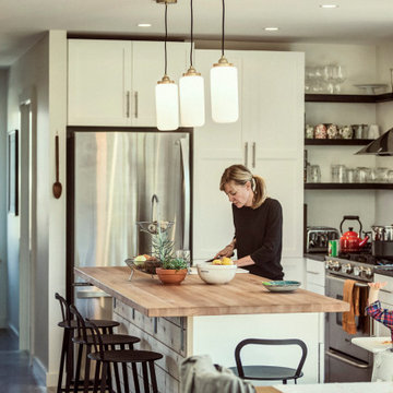 Contemporary Kitchen in Custom Home