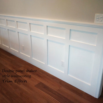 Double panel shaker style wainscoting.