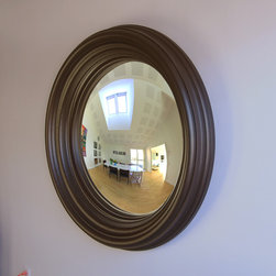 Chromo | Decorative Convex Mirror | Black Grain - Wall Mirrors