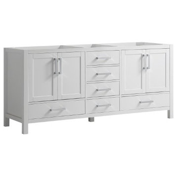 Jacques 72" White Vanity Cabinet Only