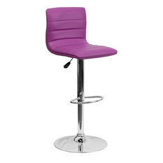 Purple Bar Stools And Counter, Purple Leather Bar Stools