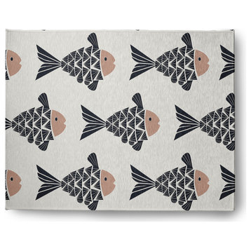 Fish Tales Nautical Chenille Rug
