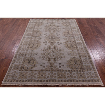 5' 0" X 7' 2" Turkish Oushak Hand Knotted Wool Rug - Q9346