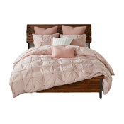 Masie 3 Piece Elastic Embroidered Cotton Comforter Set