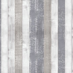 Finesse Deco Partners - Lola Cabane Jetty PVC Tablecloth, 140x200 cm - The non-woven, easy-to-use oilcloths in the Lola collection offer tables a fresh image. This 140-by-200-centimetre tablecloth features a wooden panel design in grey, beige and white tones for a touch of rustic charm. Phthalate-free, it can be wiped down after use. Finesse is an experienced manufacturer and wholesaler dedicated to washable table linen, amongst other household goods.
