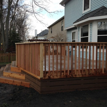 Composite Decking with Cedar Trim