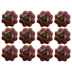 Lifestyle Brands - Knob-It Knobs, Set of 12, Burnt Orange - These unique vintage knobs and interesting ceramic door knobs are a great addition to your home decor. Update the look of your furniture without breaking the bank! Decorative knobs are perfect for chests of drawers, wardrobe doors, kitchen cupboards, cabinets, etc. Works wonderfully as a door pull or furniture handles.