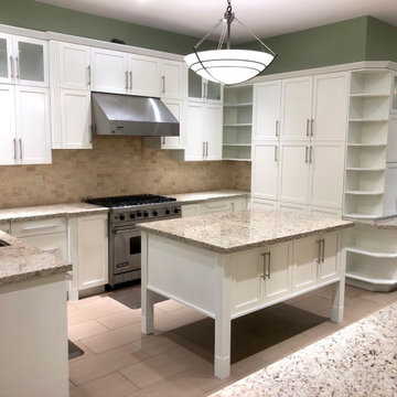 Kitchen Cabinet Refinishing - White - After Photo