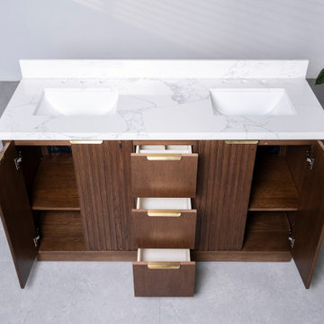 Kathryn 60'' Dark Bathroom Vanity