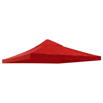 Yescom 10'x10' Gazebo Top Replacement for 1 Tier Canopy Cover Red Y0041002