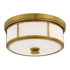 Minka Lavery Harbour Point 4365-249 2 Light Flush Mount, Liberty Gold