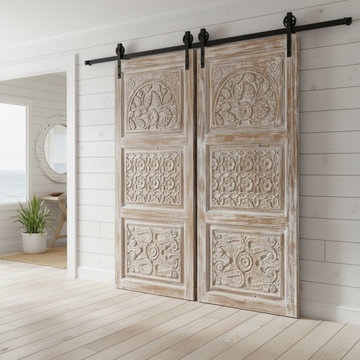 Armoires and Carved Barn Doors Collide in This Edgy California