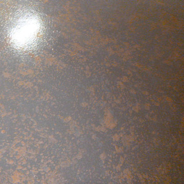 Epoxy floor with Metallic copper accdents