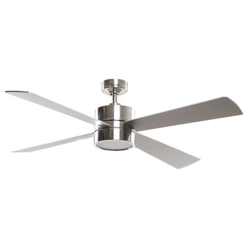 52 in  4 Blades Brushed Chrome  Ceiling fan with Remote Control