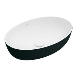 Artis Surface-mounted Washbasin Oval Coal Black - Bathroom Fixtures