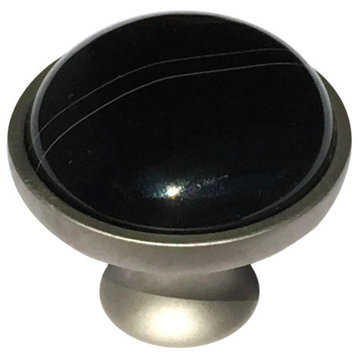 Black Agate Stone Knob